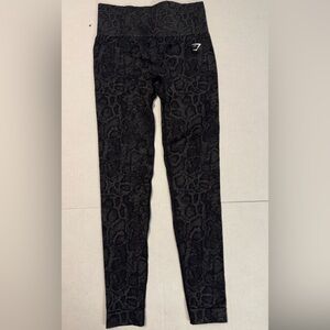 Gymshark Black Snake-Print Leggings